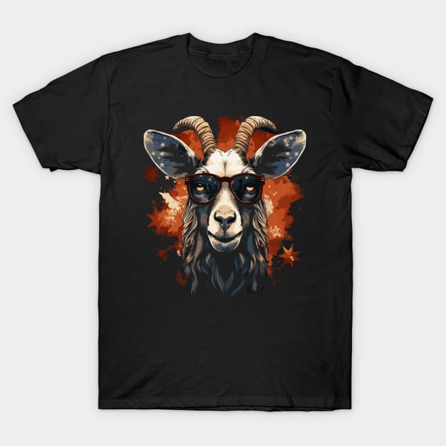 Patriotic Goat T-Shirt by JH Mart